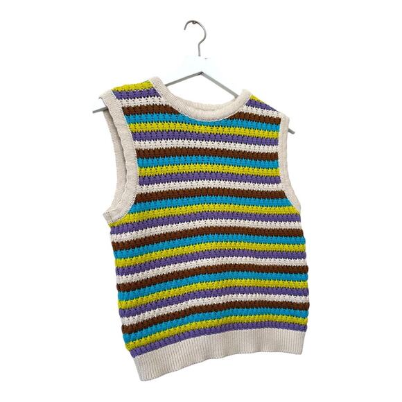 Y.A.S Crochet in Multi Stripe Tank Size Small - Picture 8 of 9